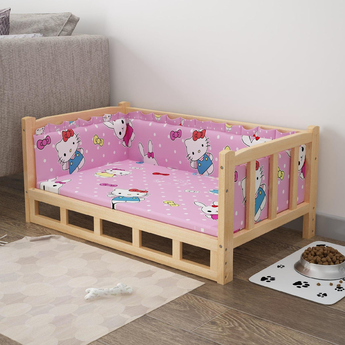 Bed Summer Wooden Pet Dog