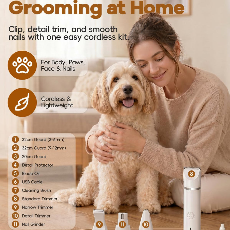 Dog Clippers Grooming Kit Hair Clipper-low Noise Paw Trimmer
