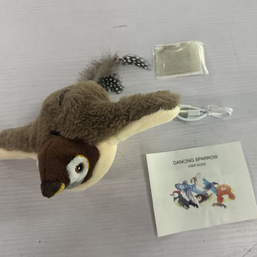 Pet Plush Toy Making Sound Electric Fish Jumping Winged Bird