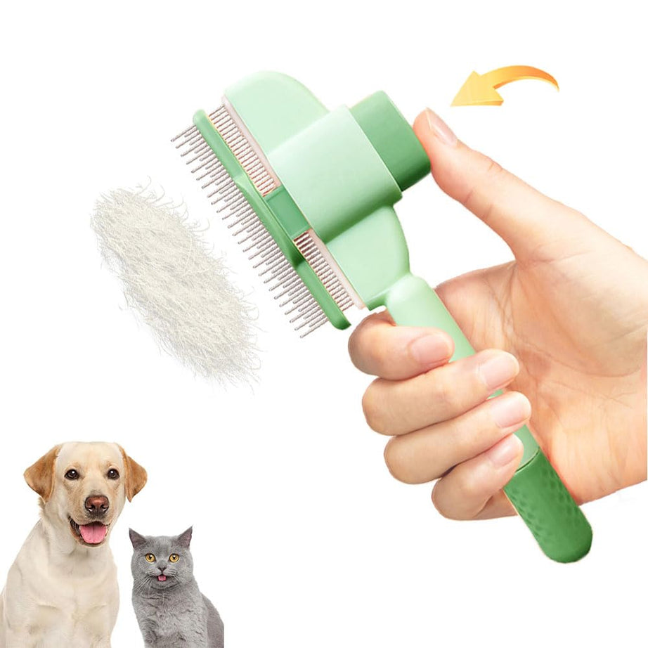 Professional Pet Comb For Dogs And Cats With Release Button Flea