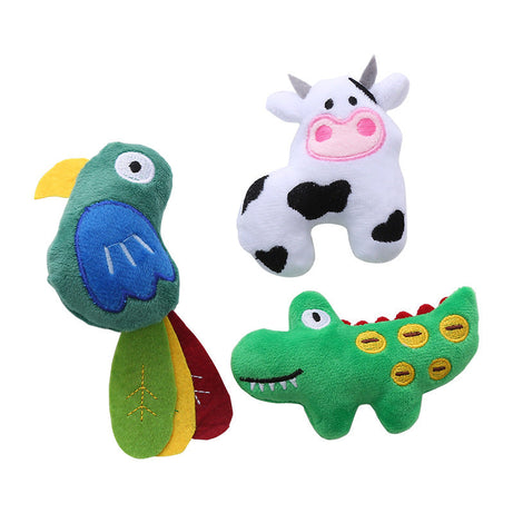 Cow Parrot Shape Cat Toy Cute Plush Animal Toys With Catnip