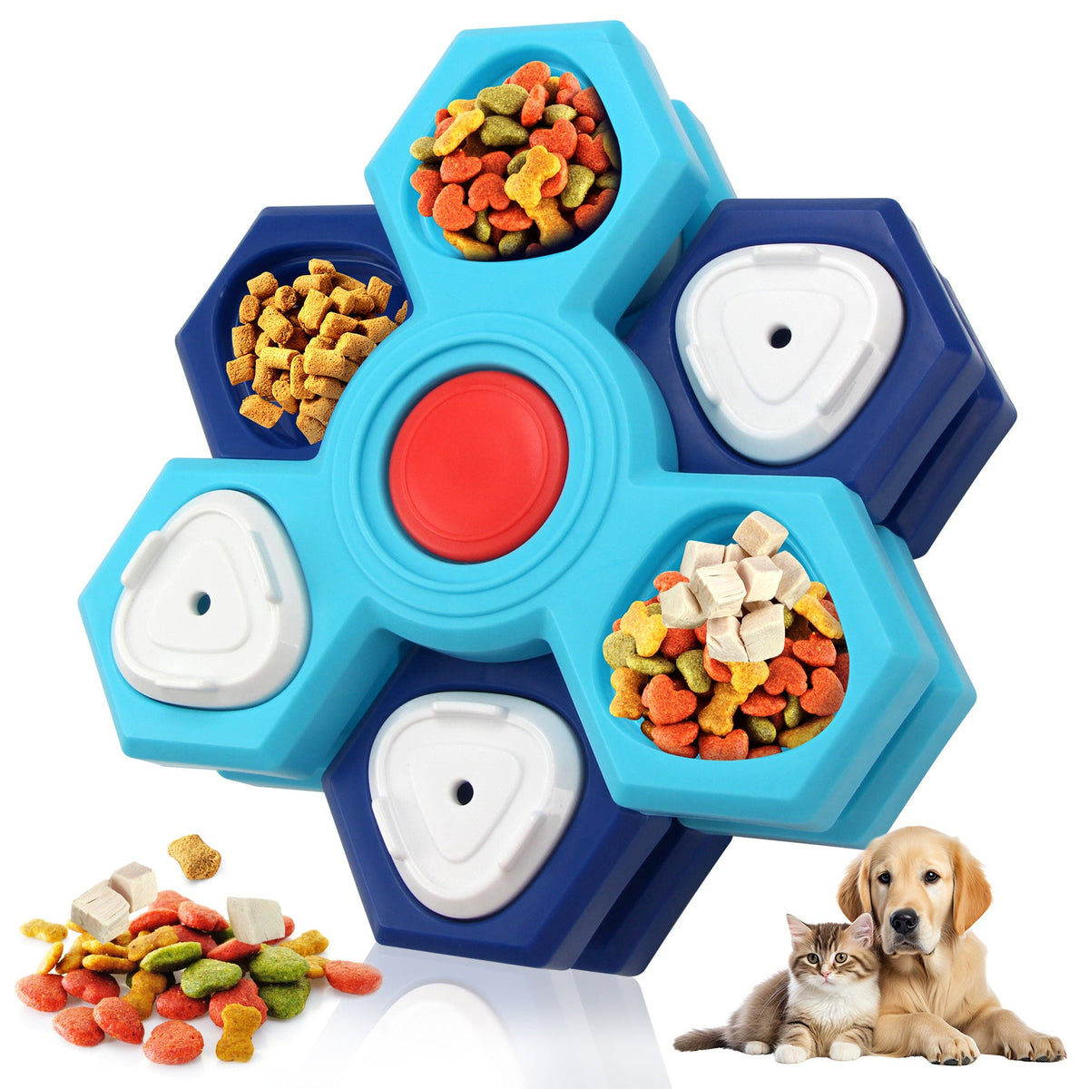 4 Layers Slow Feeder Puzzle Dog Bowls Assemble Eating Bowl For Dogs