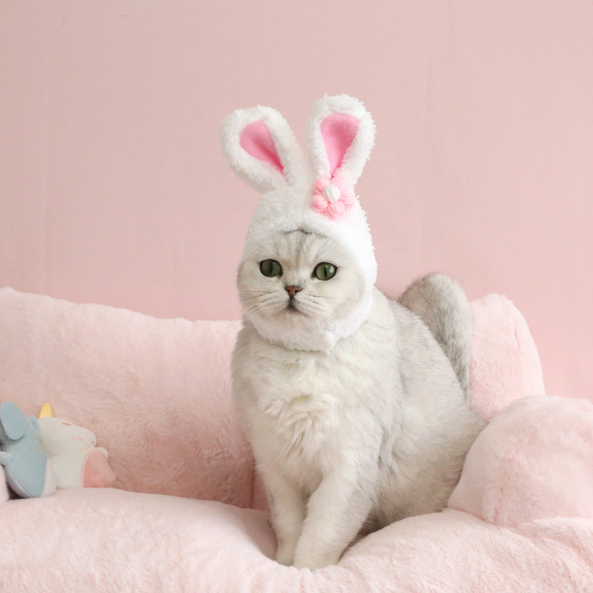 Plush Cartoon Cat Dog Rabbit Ears Cute Easter Decoration Hat Head