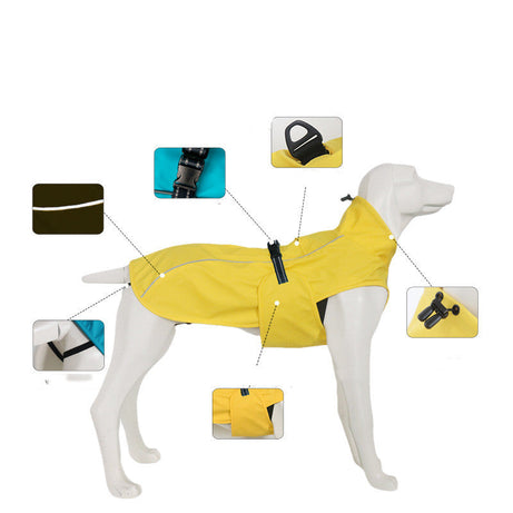 Pet Dog Fashion Casual Solid Color Waterproof Raincoat