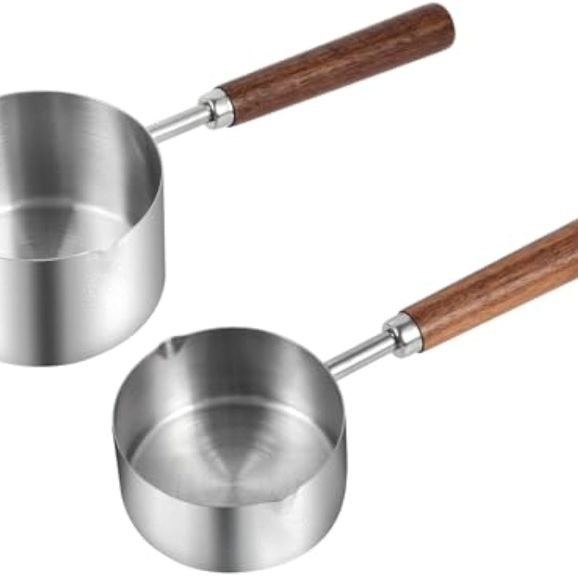 Dog Food Scoop 304 Stainless Steel Pet Measuring Cup With Wooden