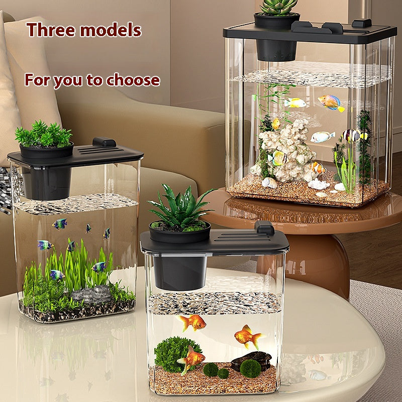 Desktop Small Fish Tank Landscape Thickening