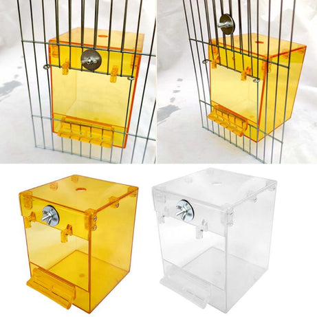 External Bird Bath Transparent Square Basin Supplies Pet