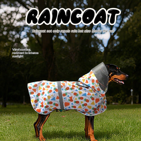 Dog Raincoat Waterproof Hoodie Pet Clothing Outdoor Walking Shell