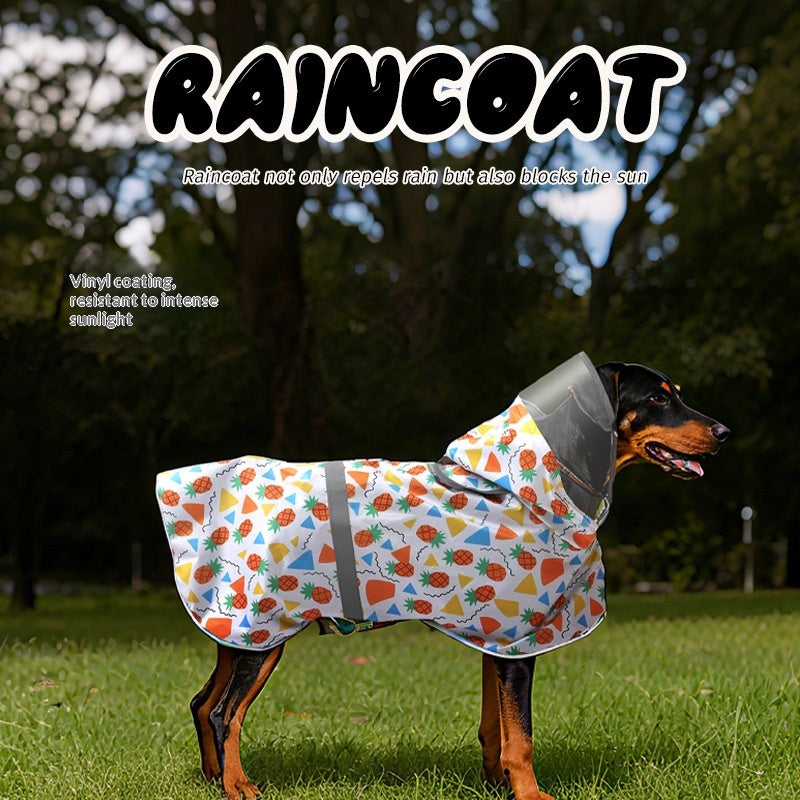 Dog Raincoat Waterproof Hoodie Pet Clothing Outdoor Walking Shell