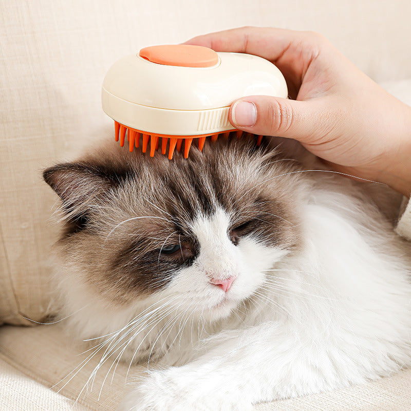 Steamy Cat Brush Dog Grooming Comb Electric Self Cleaning Steam