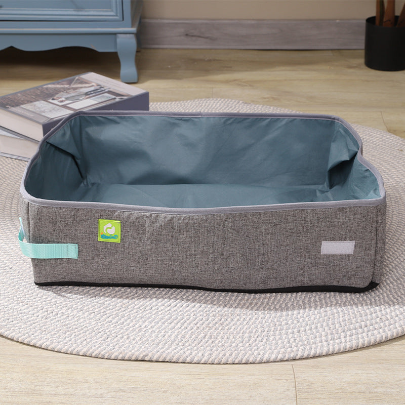 Household Oxford Cloth Foldable Cat Litter Box