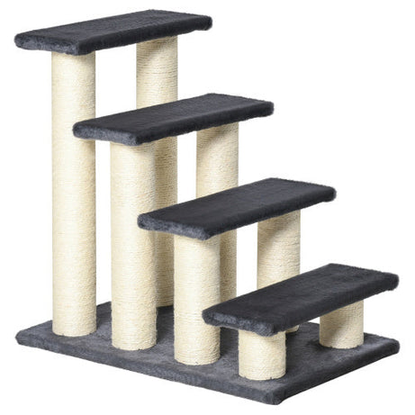 Pawhut Cat Tree With 4 Steps For High Beds Couch Cute Stair Shaped