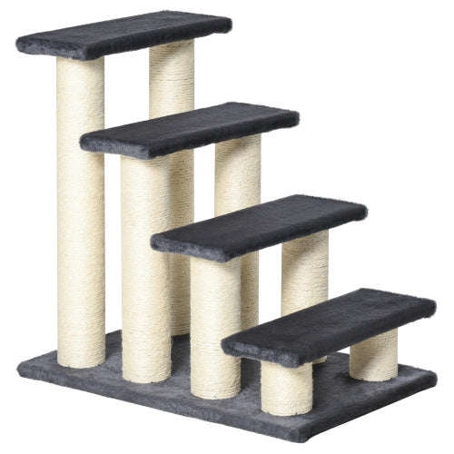 Pawhut Cat Tree With 4 Steps For High Beds Couch Cute Stair Shaped