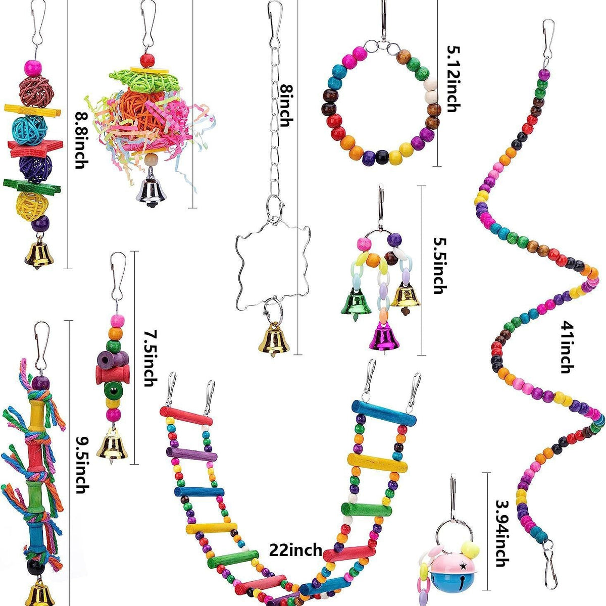 Parrot Toy Birdcage Swing Perch Rod