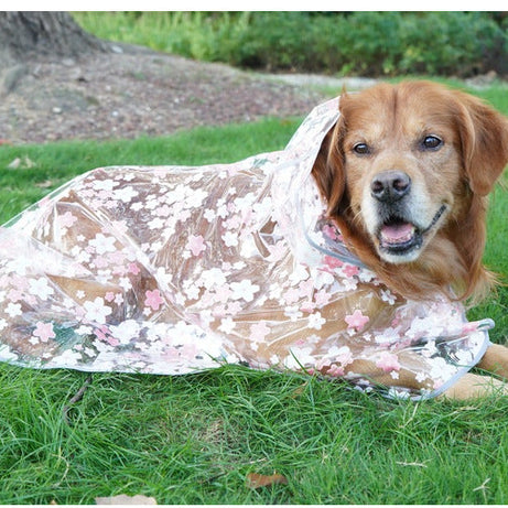 Pet It Tpu Floral Dog Cloak Raincoat Corgi Medium-sized Universal