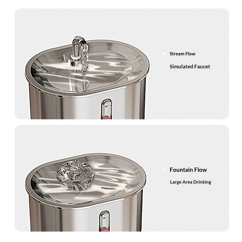 Pet Water Fountain 304 Stainless Steel Circulating Filtration
