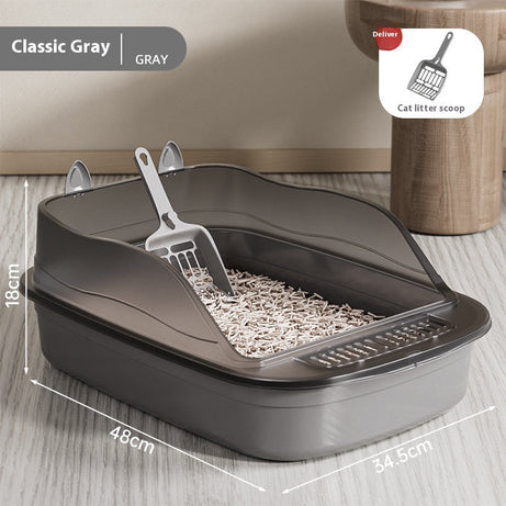 Oversized Litter Box High Fence Anti-splash Cat Toilet Extra Large
