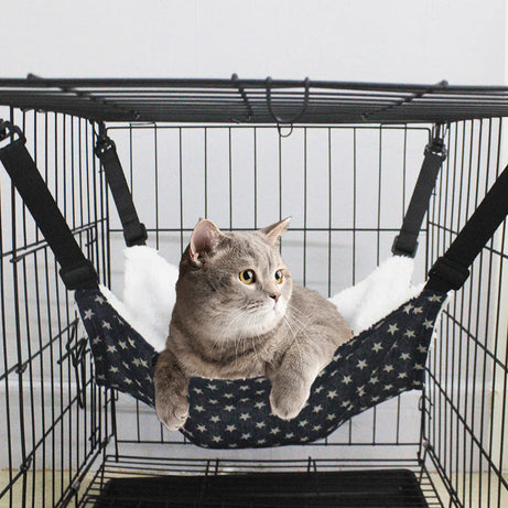 Lamb Fleece Cat Hanging Beds Pets Cage Hammock Bed For Kitten Seat