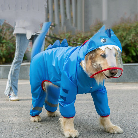 Dog Raincoat Medium Large Four-leg All-inclusive Waterproof Rainy
