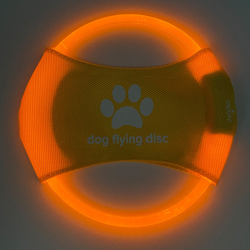 Dog Flying Discs Light Glowing LED Luminoustrainning Interactive
