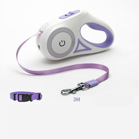 Dog Leash Retractable And Collar Spotlight Automatic Pet Cat