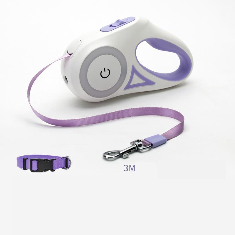 Dog Leash Retractable And Collar Spotlight Automatic Pet Cat