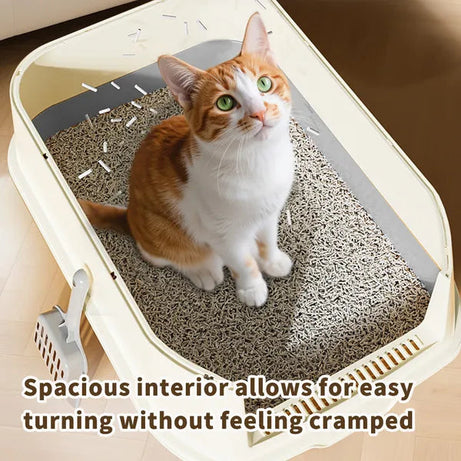 Double Door Cat Litter Box Allowing Cats To Enter The Bathroom More