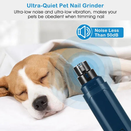 Dog Nail Grinder 2 Speeds Quiet USB Rechargeable Pet Professional