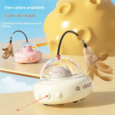 Smart Teaser Cat Toy Electric Ufo Stick With Bell Training Pet Toys