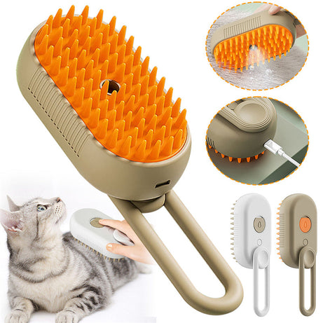Cat Steam Brush Steamy Dog 3-in-1 Electric Spray Hair Brushes