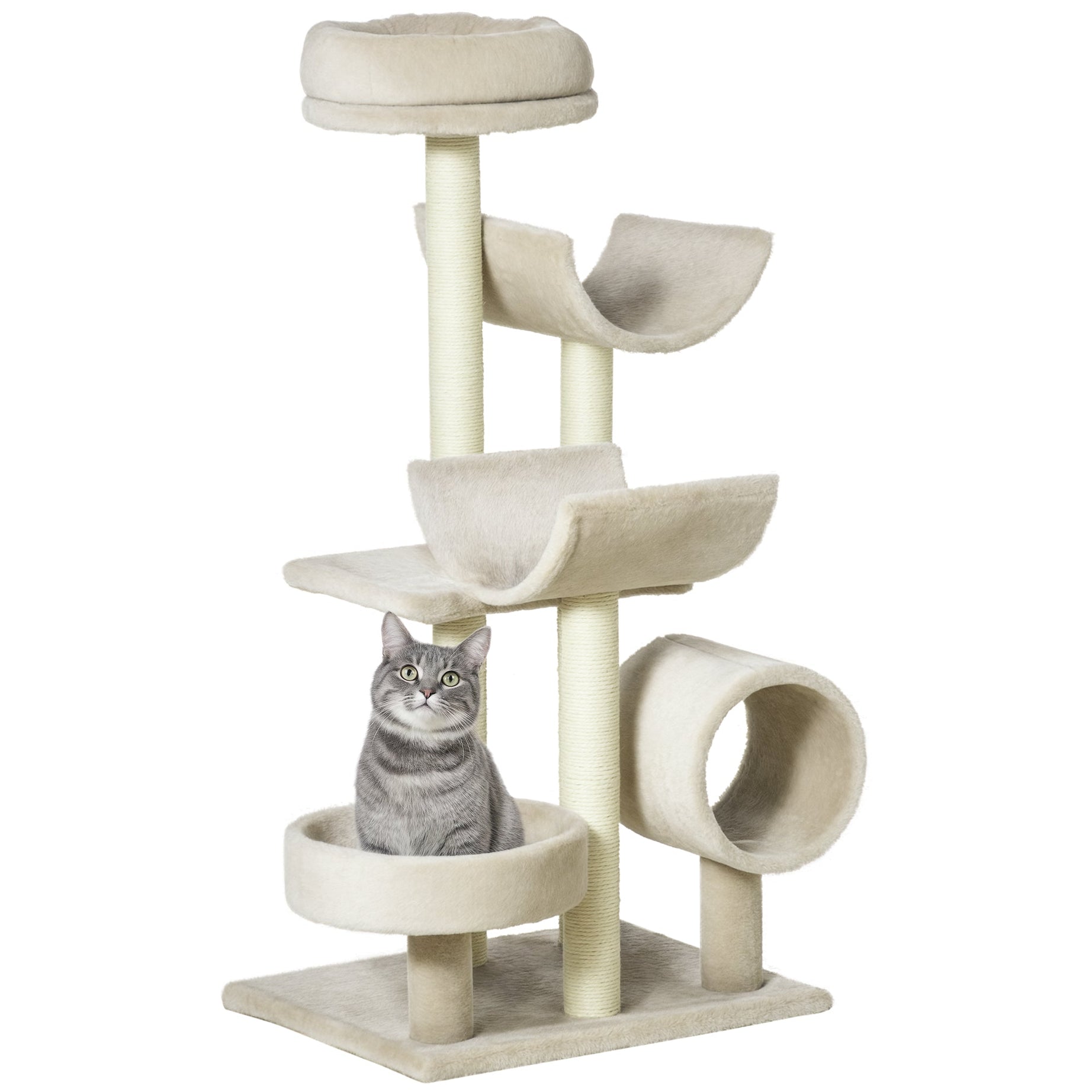 Pawhut Cat Tree For Indoor Cats Kitten Pet Scratching Post Perch