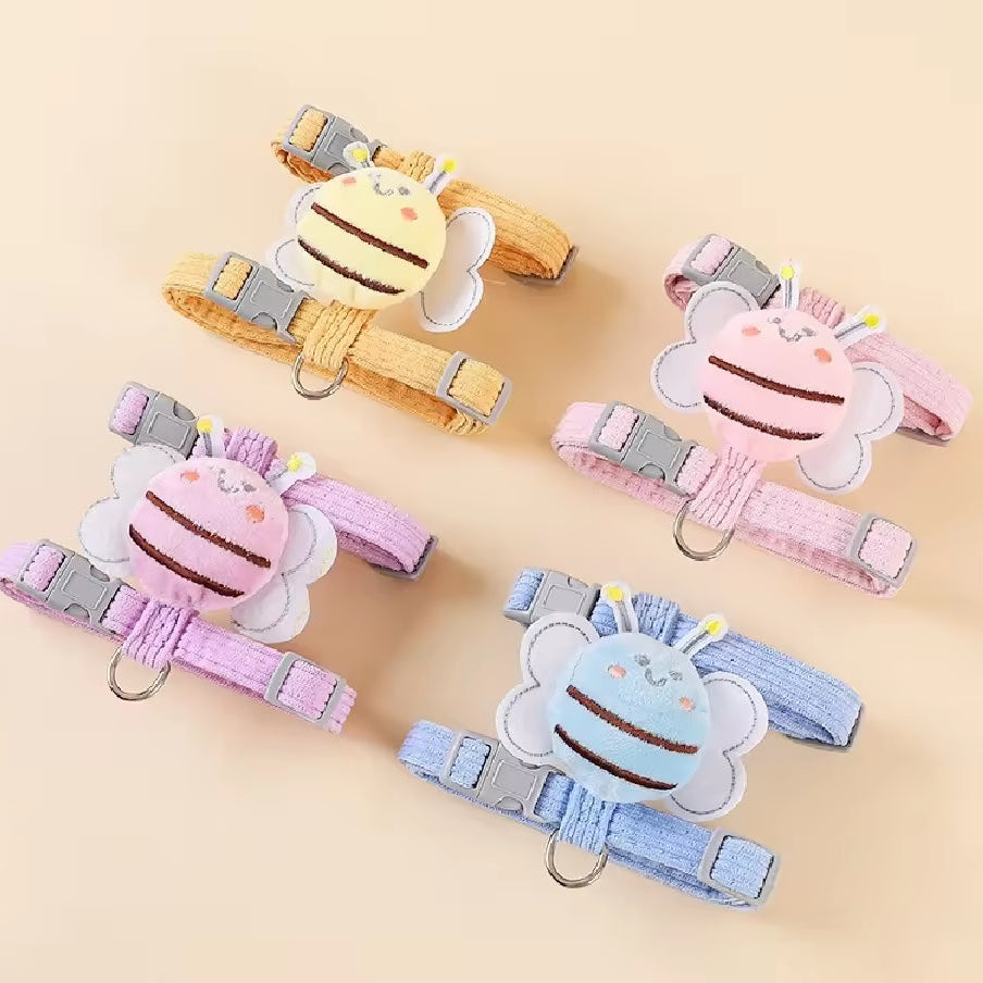 Kitten Harness Vest With Wing Decoration Strap Set For Cats