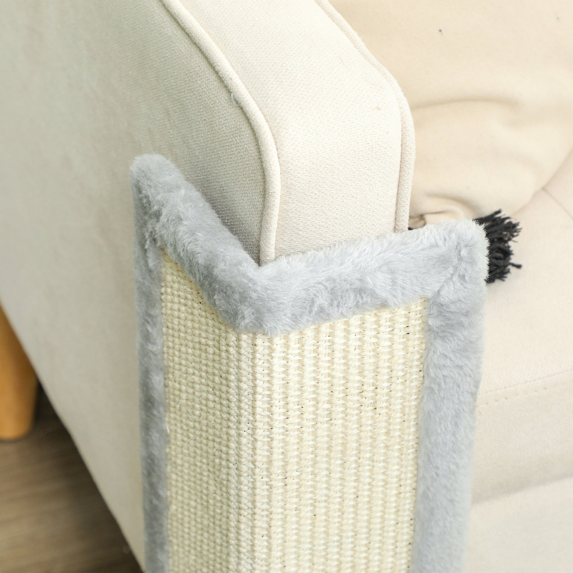 56cm Corner Cat Scratching Post With Sisal Pad Grey