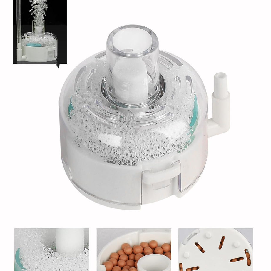 Mini Aquarium Sponge Filter Small Fish Tank Submersible Built-in