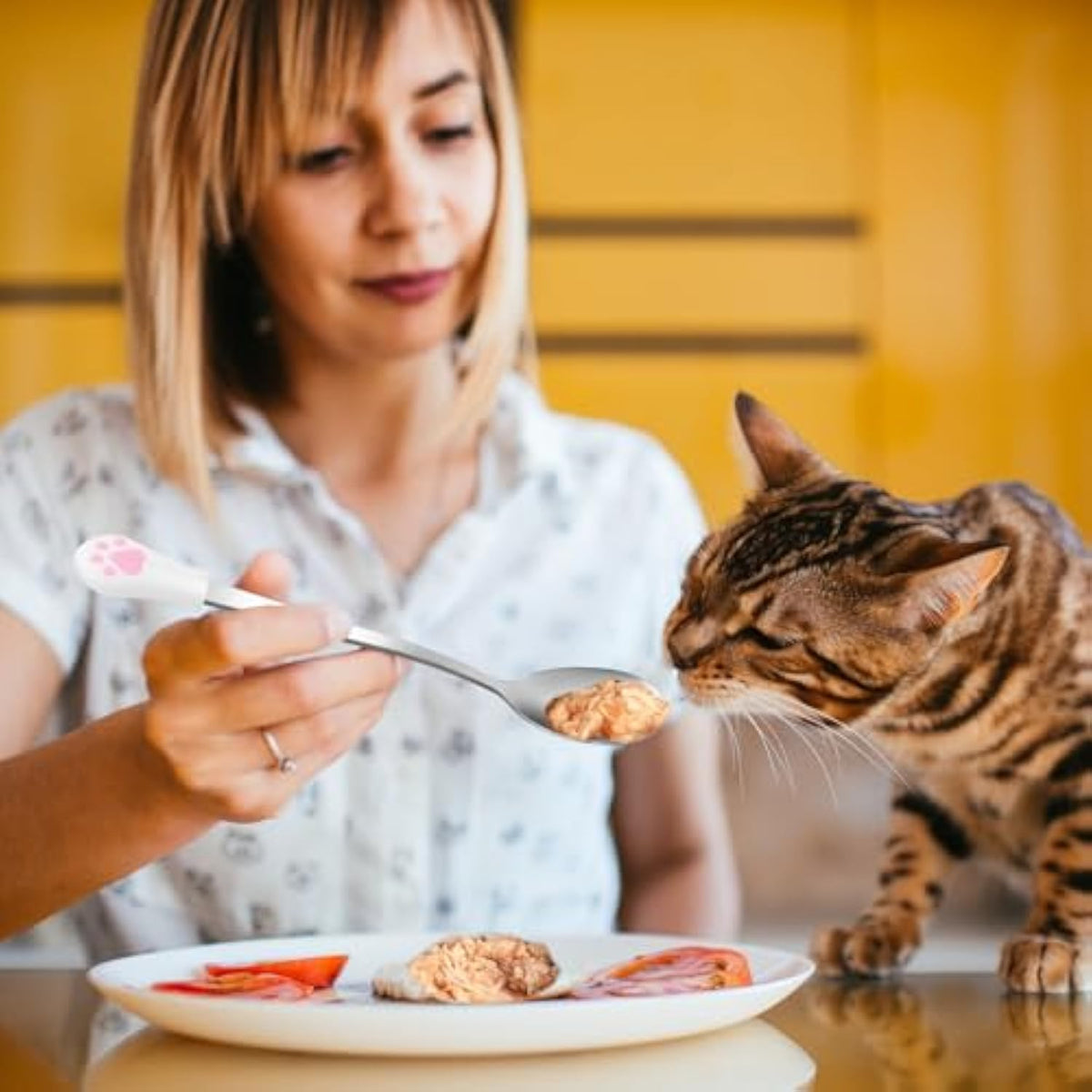 2 Pcs Dog Cat Spoon Pet Can Stainless Steel Claw Spoons For Wet