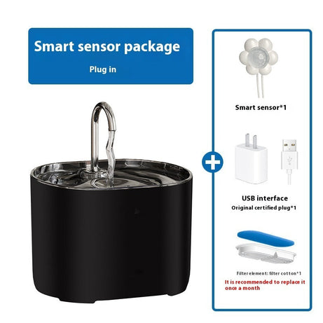 Pet Water Dispenser Loop Filter Smart Cat Feeder Alloy Fountain