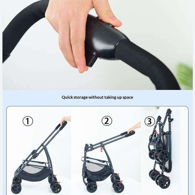 Pet Stroller For Dogs And Cats Portable Detachable Cage