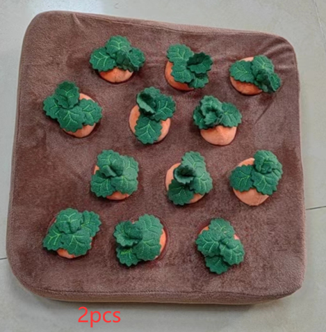 Pet Dog Toys Carrot Plush Toy Vegetable Chew For Dogs Snuffle Mat
