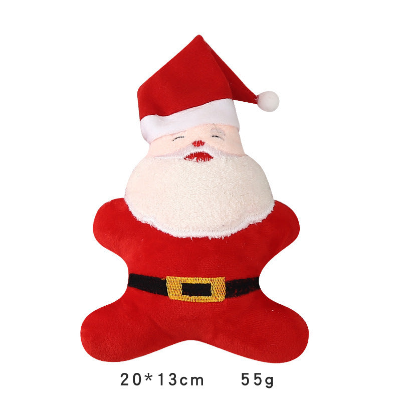 Christmas Dog Plush Sounding Puppy Pets Toy Santa Claus Decorations