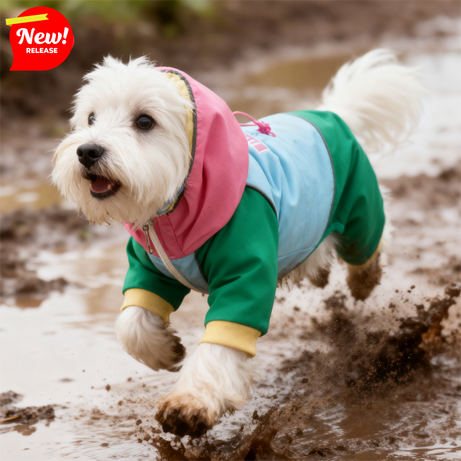 Waterproof 4-leg Dog Jumpsuit With Hood New Release Pet Outdoor