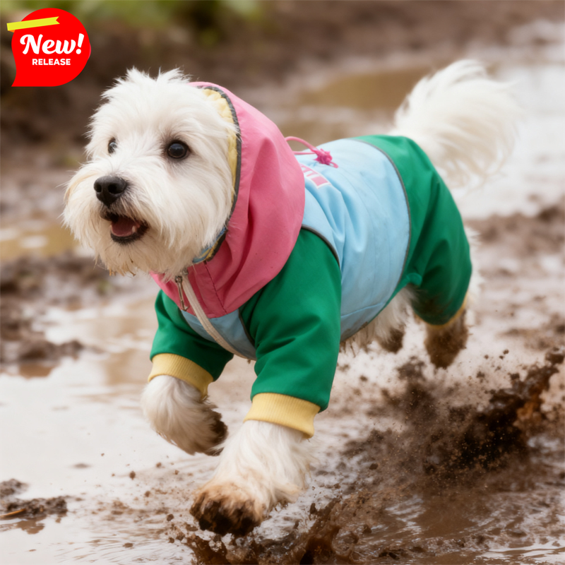Waterproof 4-leg Dog Jumpsuit With Hood New Release Pet Outdoor
