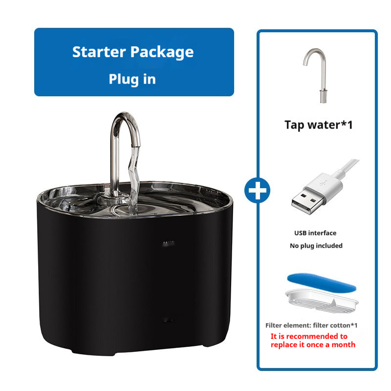 Pet Water Dispenser Loop Filter Smart Cat Feeder Alloy Fountain