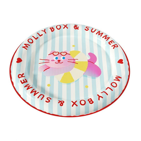 Summer Pet Cooling Round Mat Bed With Raised Edges For Neck Spine
