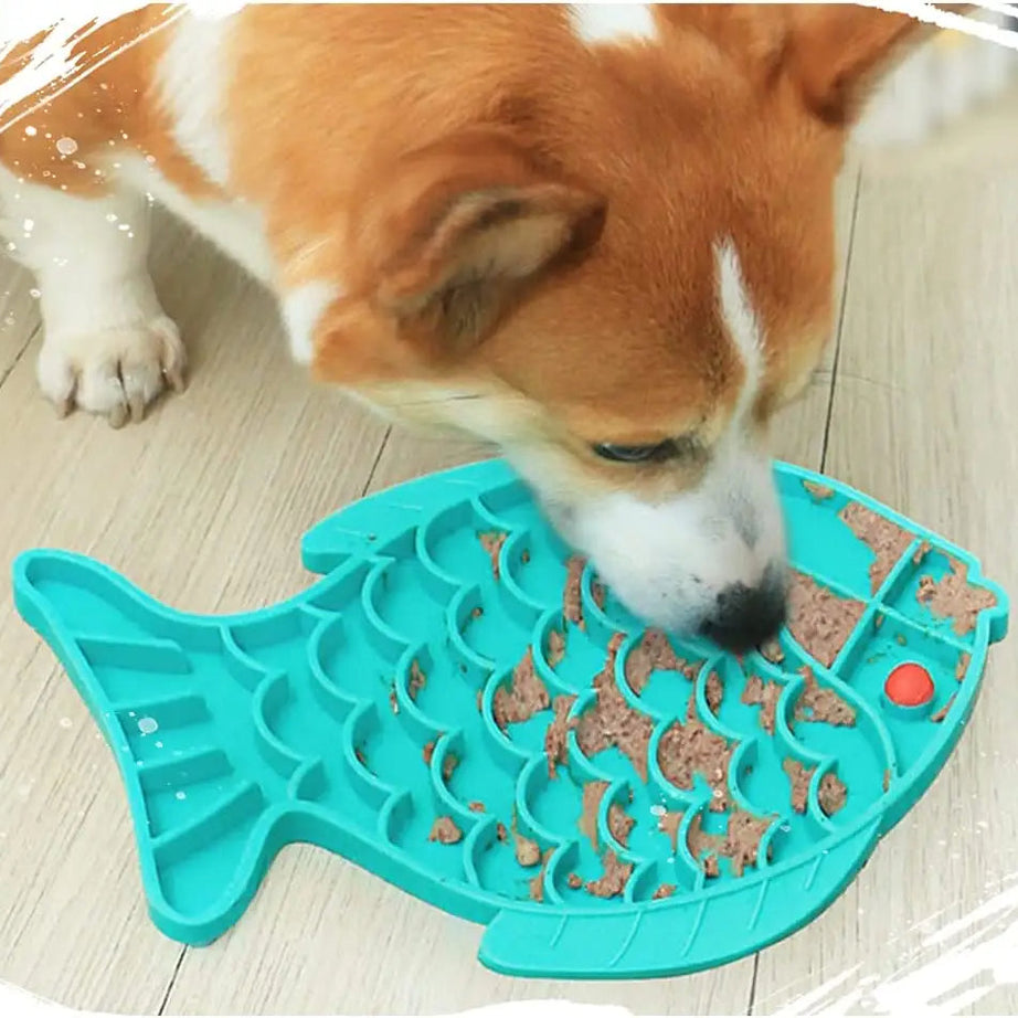 Silicone Lick Mat For Pet Dogs Slow Food Plate Rice Bowl For Small