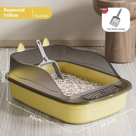 Oversized Litter Box High Fence Anti-splash Cat Toilet Extra Large