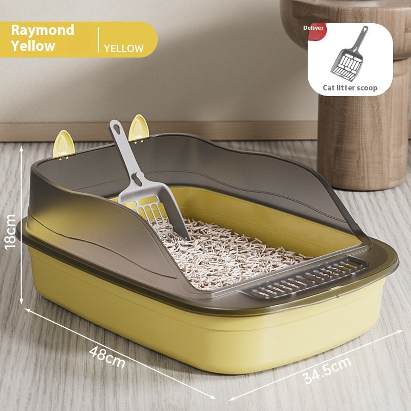 Oversized Litter Box High Fence Anti-splash Cat Toilet Extra Large