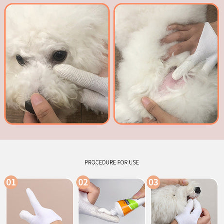 Pet Finger Toothbrush Dog Cover Cleaning Teeth Cat Mouth Cleansing