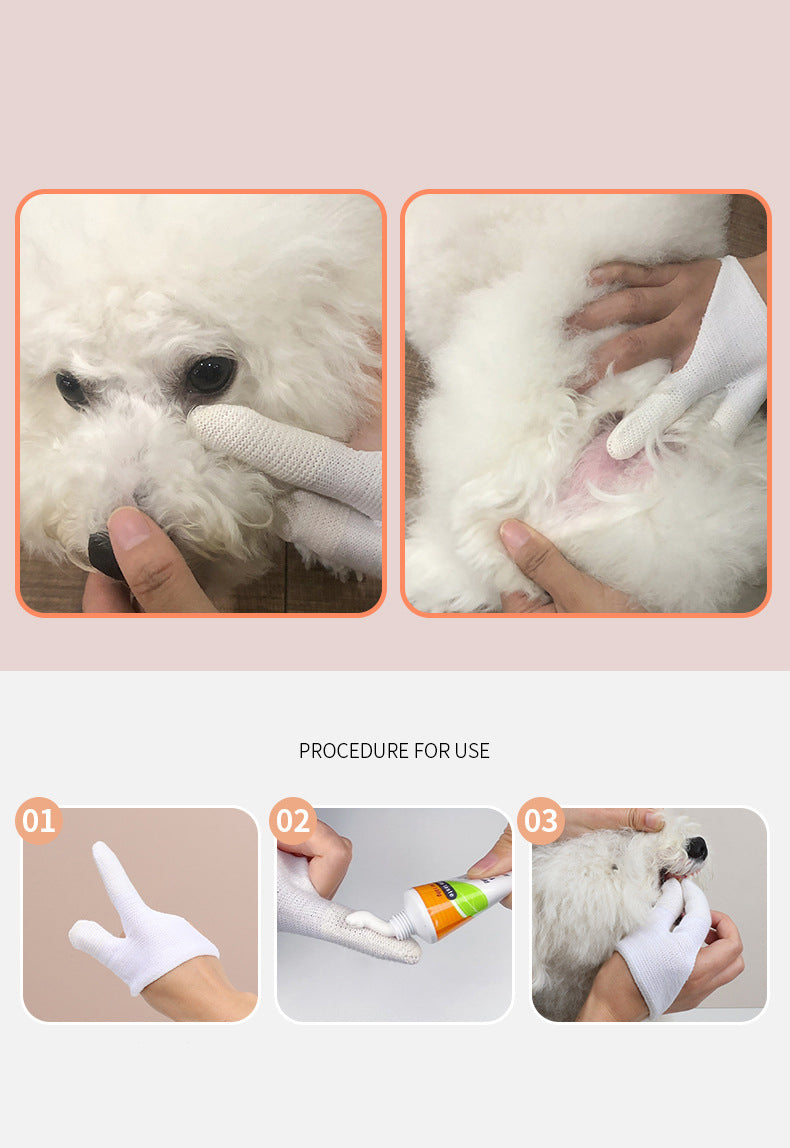 Pet Finger Toothbrush Dog Cover Cleaning Teeth Cat Mouth Cleansing
