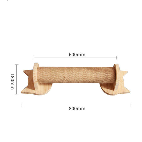 Pet Cat Climbing Frame Wall Type Solid Wood Hanging Platform Ladder