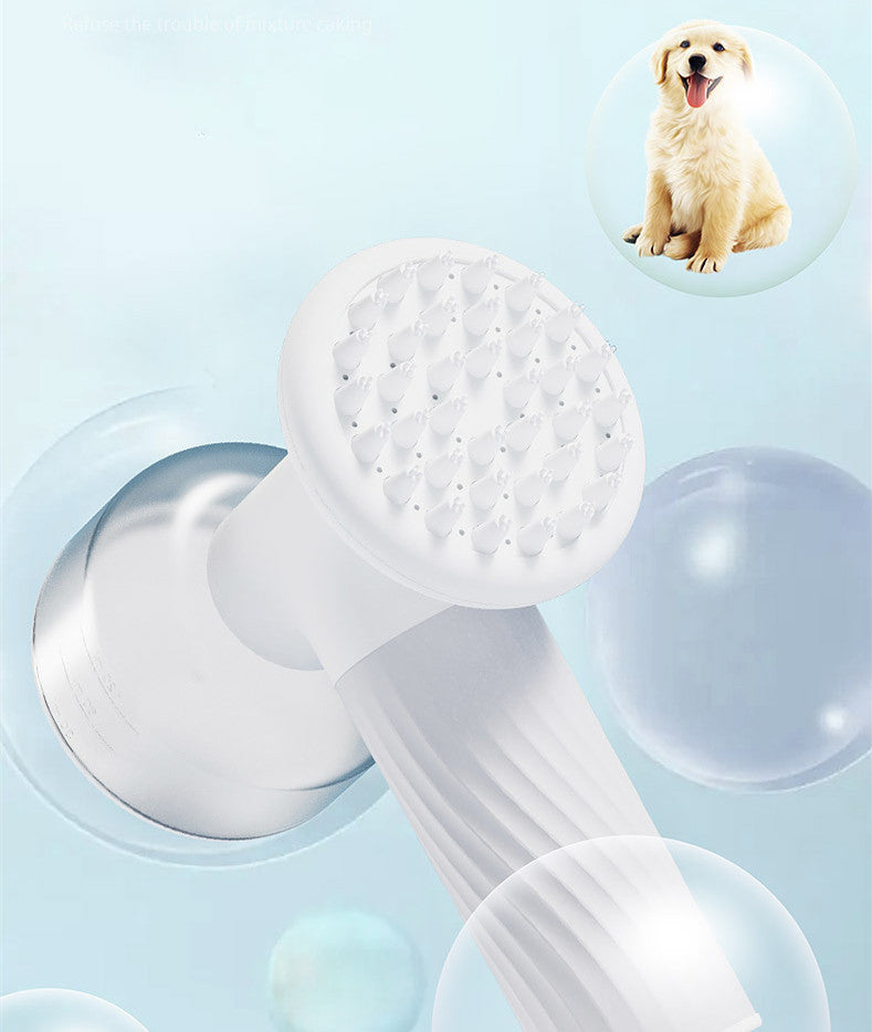 Automatic Foaming Dog Cat Bath Brush Shampoo With Soap Dispenser